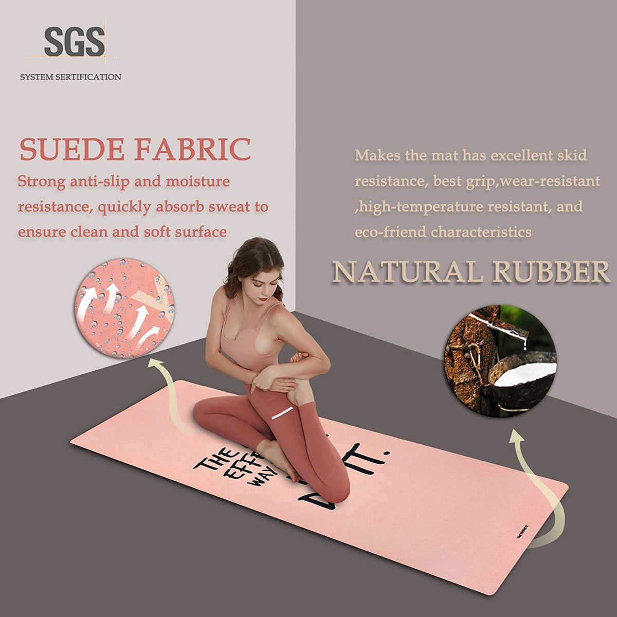 Sturdy And Skidproof cute cartoon yoga mat For Training 