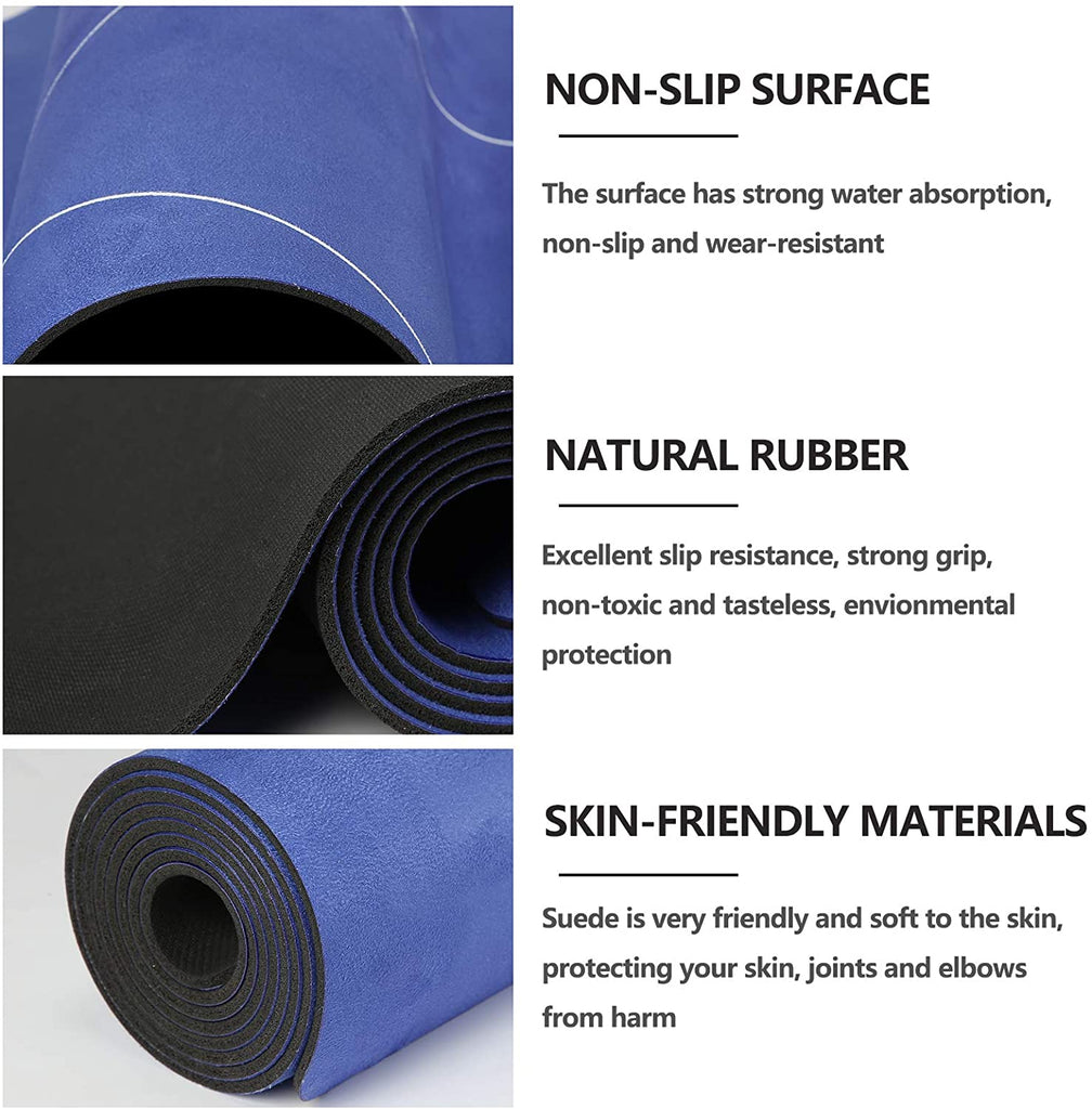 NEUMEE Exercise Yoga Mat with Carrying Strap for Women &Men, 1/8”(4mm) Thickness, Designed in California for the New You