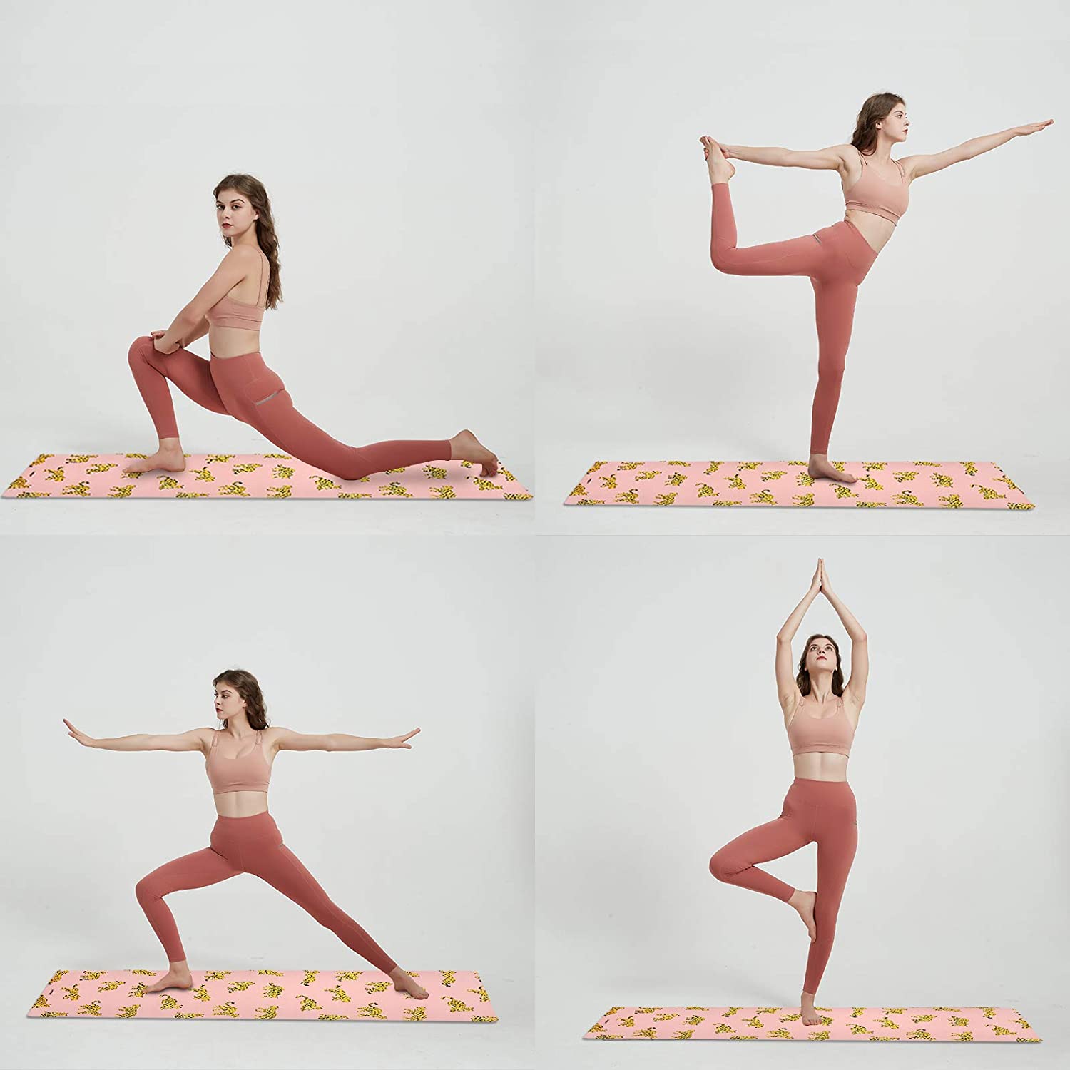 Travel Breathe Yoga Mat Foldable Non-Slip - 4 mm Thick with Free