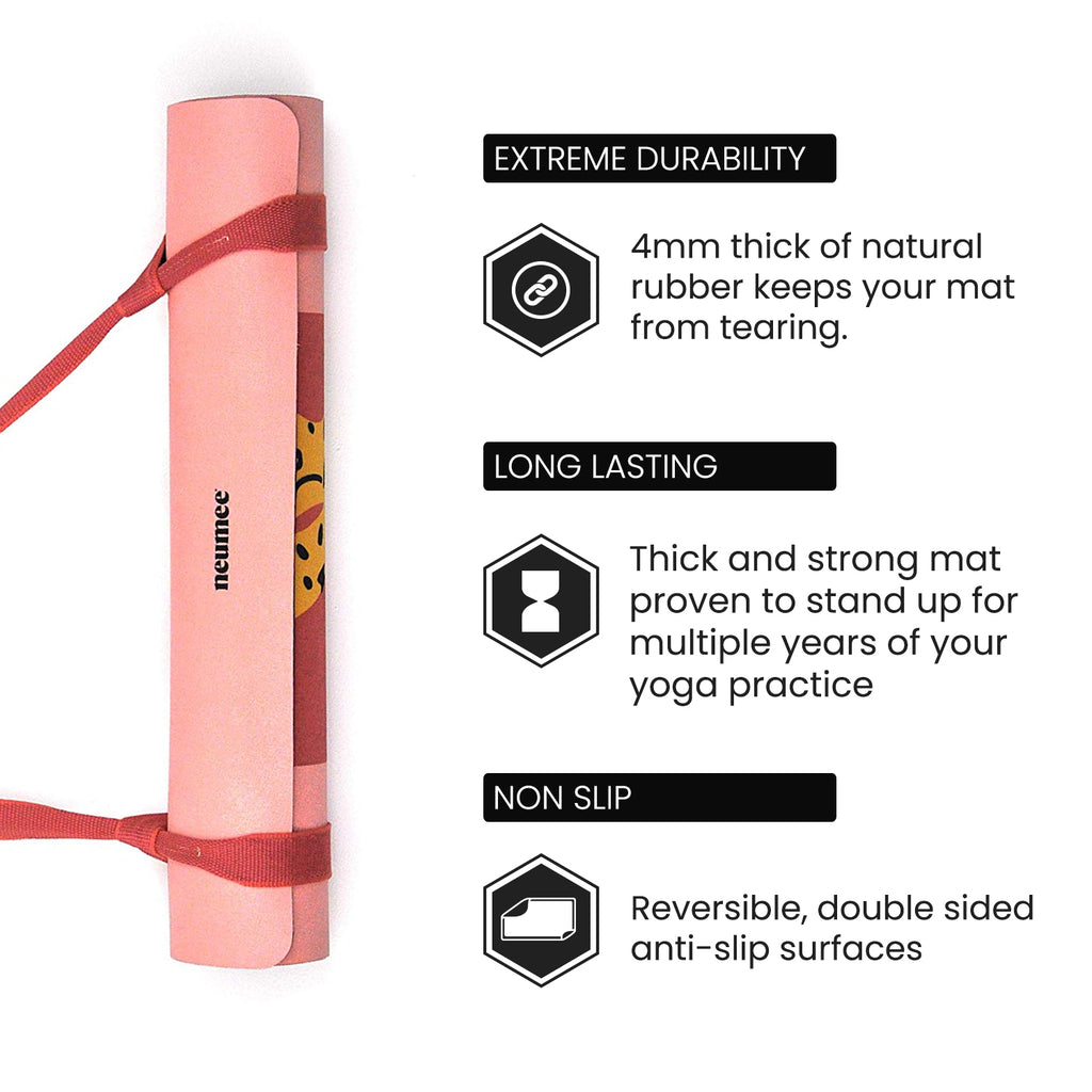 Organic Yoga Mat - 4mm Thick Of Natural Rubber