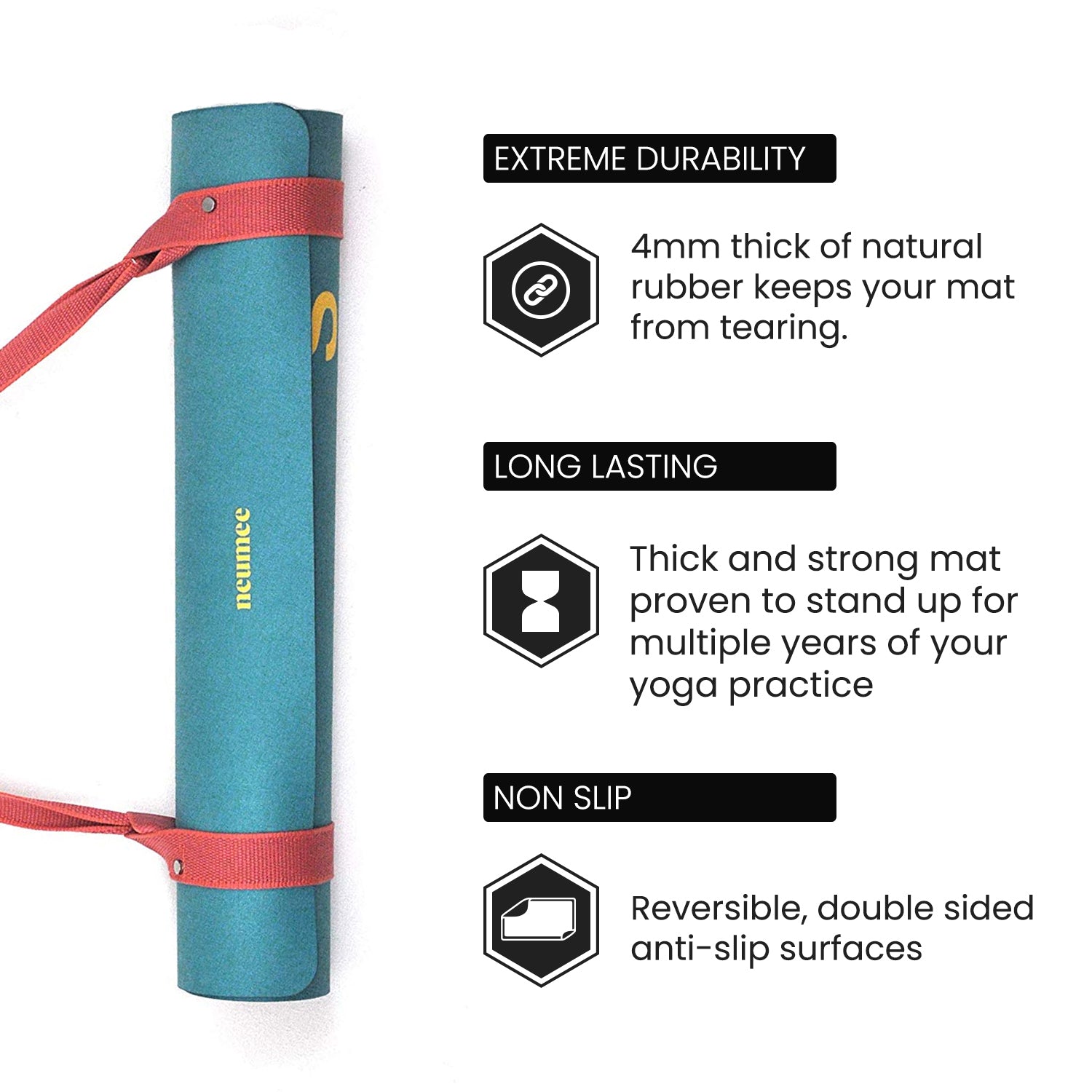 Lightweight Natural Yoga Mat for Travel, Workout, and Easy Storage