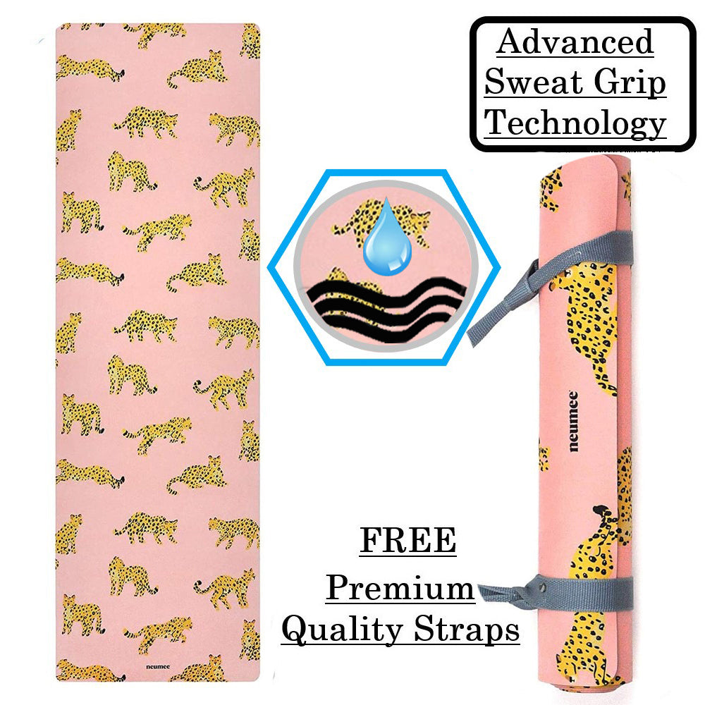 Travel Breathe Yoga Mat Foldable Non-Slip - 4 mm Thick with Free Strap